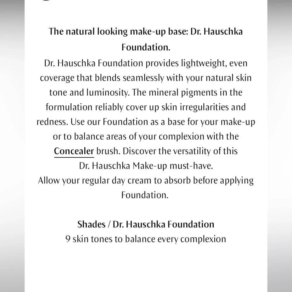 Dr. Hauschka foundation in walnut. New in box‎ . Retail 35